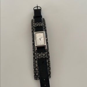 Womens guess strap logo watch